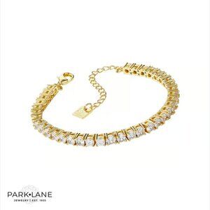 Park Lane Gold Micro Impression Tennis Bracelet